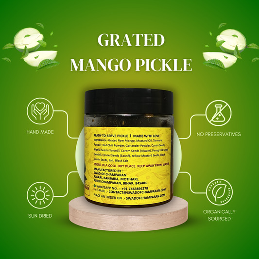 Grated Mango Pickle (Kaddukash Aam Ka Achar)