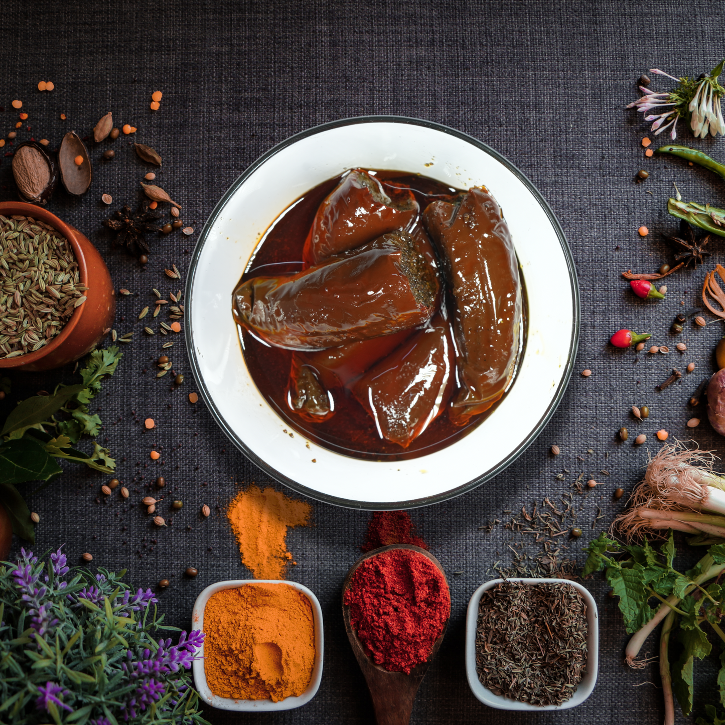 Stuffed Red Chili Pickle (Lal Mirch Ka Bharua Achar)